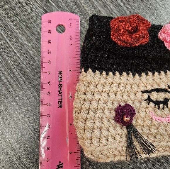 Frida Kahlo Handcrafted Floral Crochet Bag Set - Picture 14 of 16